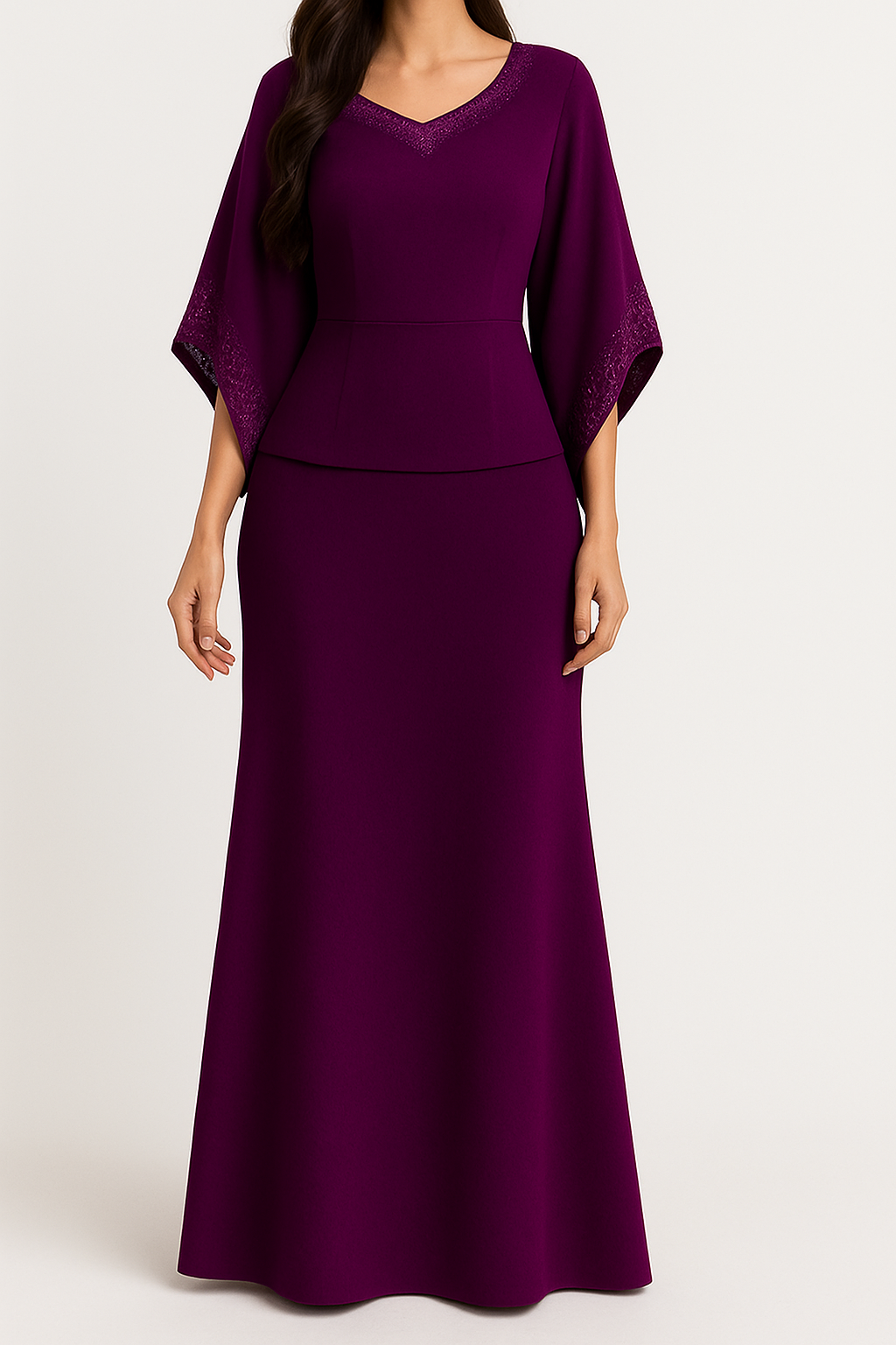Plum Royale Two Piece Abaya