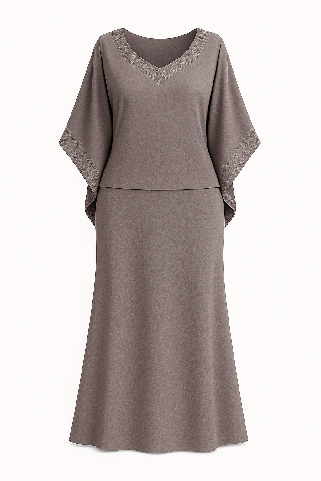 Taupe Luxe Two Piece Abaya