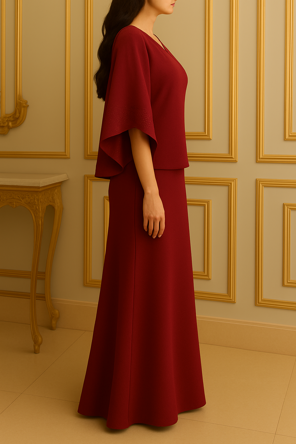 Crimson Grace Two piece Abaya