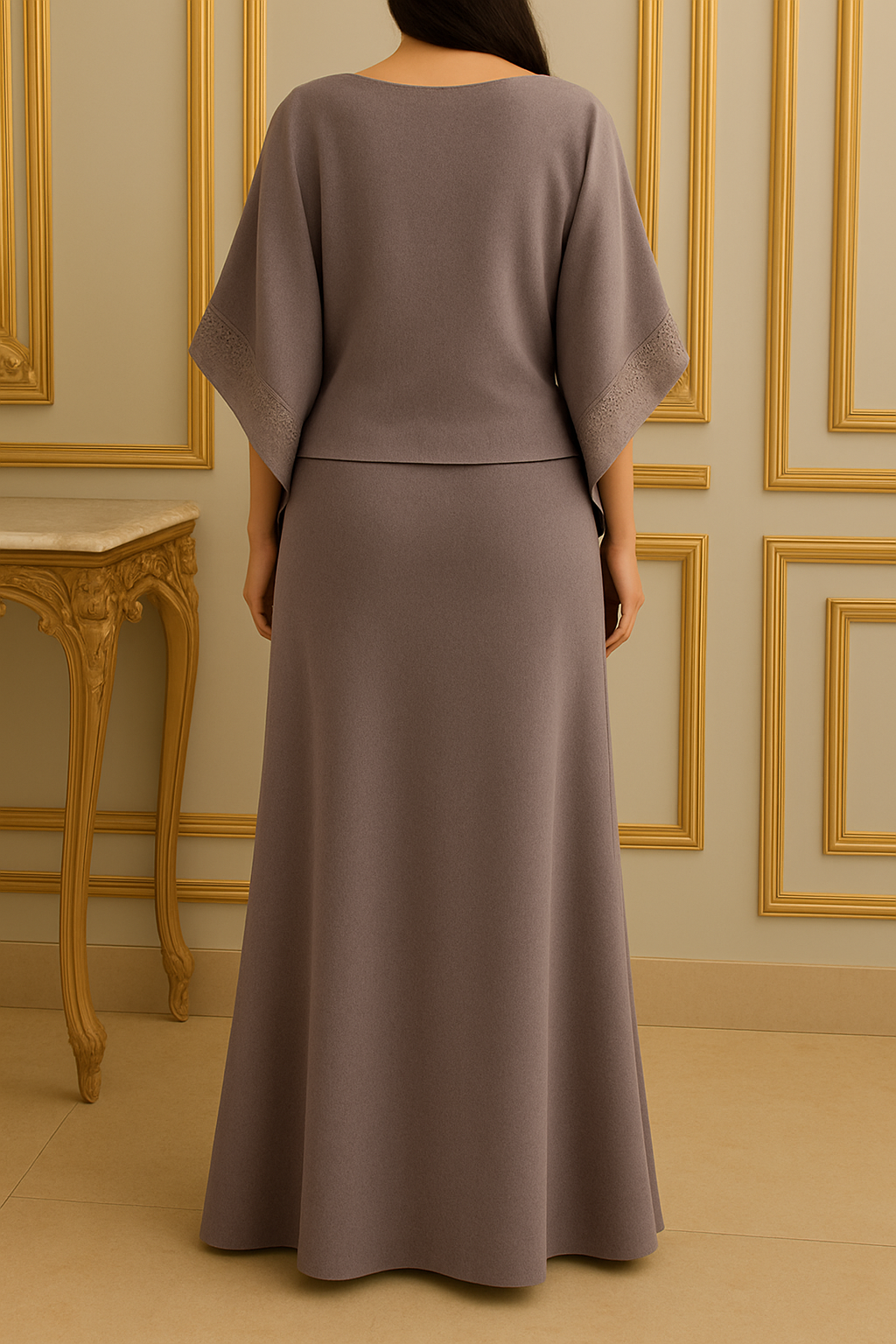 Taupe Luxe Two Piece Abaya