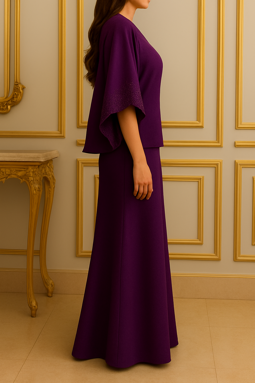 Plum Royale Two Piece Abaya