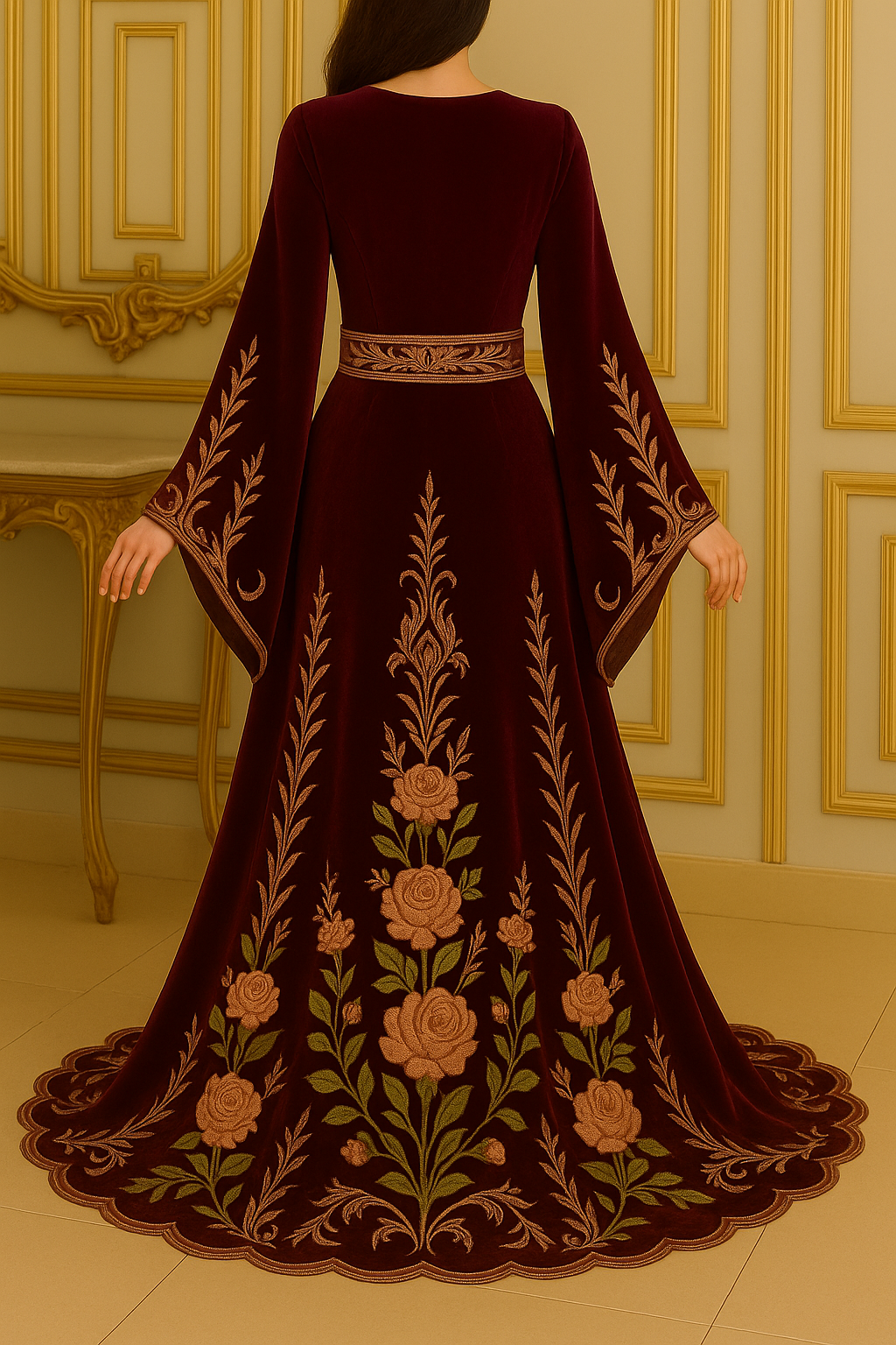 Abaya Layali Rouge